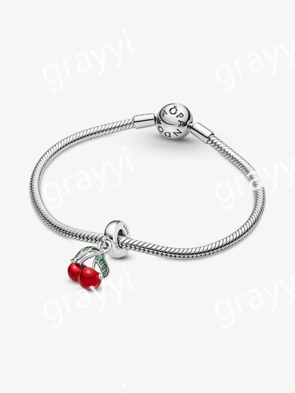 Pandora Asymmetrical Cherry Fruit Dangle Charm